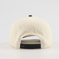 Casquettes de baseball unisexes promotionnelles personnalisées avec logo brodé, 5 panneaux, perforées, découpe au laser, trous, nylon, imperméables, chapeau de golf