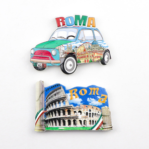 Imán de recuerdo personalizado del <span class=keywords><strong>Coliseo</strong></span> de <span class=keywords><strong>Roma</strong></span>, <span class=keywords><strong>Italia</strong></span>, hecho a mano en 3D con poliresina, imán de resina para nevera - Product Image 4