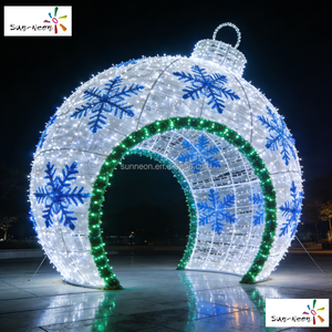 Bola de Navidad LED grande iluminada para exteriores, bola de luz LED para decoración navideña en exteriores - Product Image 4