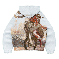 Fabricant chinois de vêtements streetwear rapides : Manteau zippé, Sweat-shirt jacquard tissé, Sweat à capuche tapisserie, Veste homme personnalisée