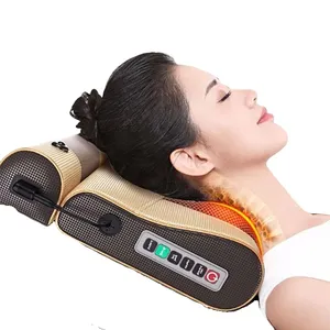 Oreiller de massage domestique multifonction, pour la tête et le dos, pour le corps, rechargeable, chauffant, vibration