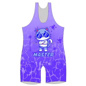 2024 New Design Wrestling Jerseys by 100% Polyester Material