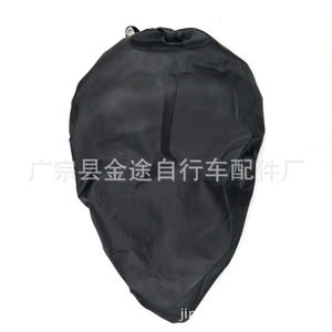 จินตูผ้าคลุมอานจักรยานกันฝนสีดำกันน้ำแบบพับได้สำหรับจักรยานเสือหมอบแบบพกพาใช้กลางแจ้ง - Product Image 3