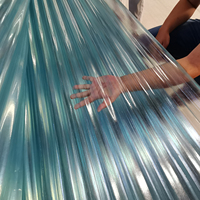 Feuille de toiture ondulée transparente en plastique dur, rouleau de couverture de toit Flexible en Fiber de verre résistant à la chaleur 4x8 She