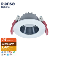 Spot encastré LED RONSE pour plafond commercial, intérieur, préréglé, 20W, CCT réglable, dimmable, anti-éblouissement