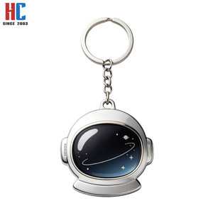 Portachiavi Personalizzato in Lega di Zinco Smaltato a Tema Spaziale: Astronauta, Luna, Razzo, Galassia, Pianeti - Design Cartoon Personalizzabile - Product Image 2