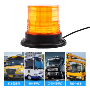 Luz Intermitente Giratoria de 12V-24V con Gran Cantidad de LED, Material de PVC y Plástico Impermeable, Distancia Visual de 1000m para Seguridad Vial - Product Image 3
