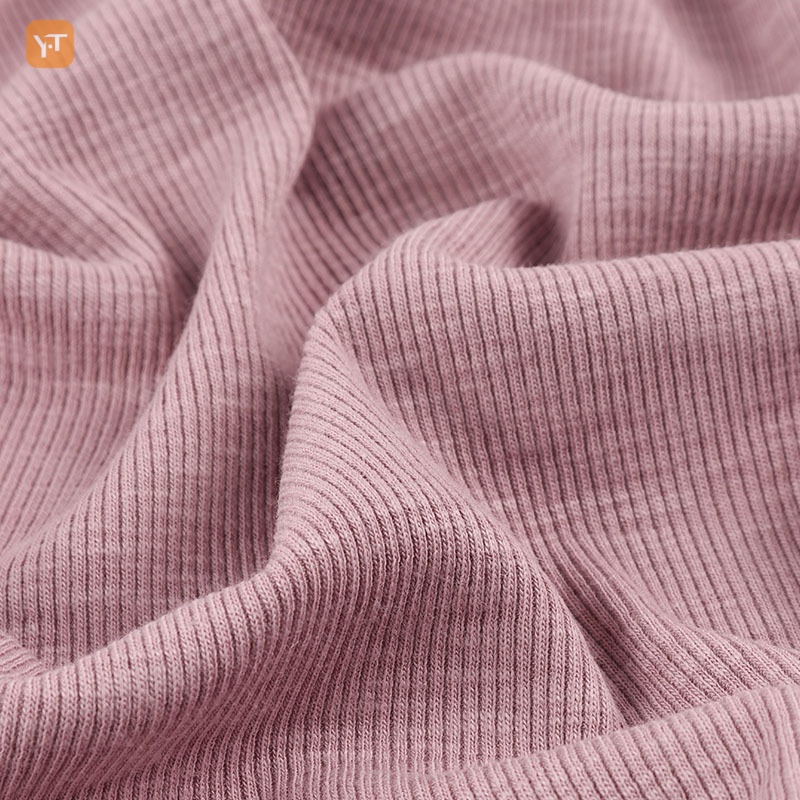 Customized Polyester/Cotton Ribbed Knit Stretch Fabric Abrasion-Resistant Moisture-Absorbent Soft for Baby Kids Warm Sweaters
