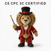 Jouets en peluche de cirque personnalisés OEM ODM Lion Léopard Maître de cérémonie Poupée en peluche Vente en gros Cadeau pour enfants