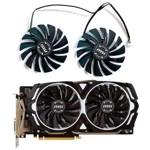 ใหม่ล่าสุดพัดลม GPU 95มม. 4PIN PLD10010S12HH สำหรับ <span class=keywords><strong>MSI</strong></span> Radeon R9 380เกราะ2X GTX 1060/1070/1080 Ti RX 470/<span class=keywords><strong>570</strong></span>การ์ดเกม RX580 - Product Image 1