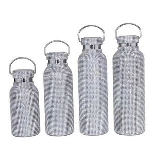 Diamond-studded Insulated Water <b>Bottle</b> for Modern and Fashionable Ladies with a Cross-body Chain - Product Image 2