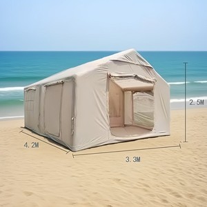 Tente gonflable portable extra-large 12,8 m² quatre saisons, imperméable, avec cloison à deux pièces pour le <span class=keywords><strong>camping</strong></span> familial en plein air - Product Image 4
