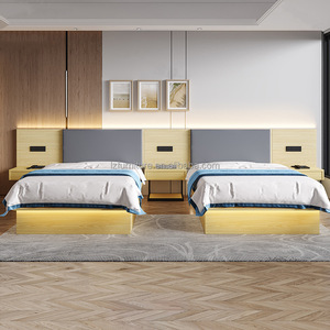 Juego de Cama Doble Moderno Personalizado para Hotel con Cabecera Tapizada, Precio de Mayoreo Directo de Fábrica, Muebles para Habitación de Huéspedes de Hotel de 3 Estrellas - Product Image 5