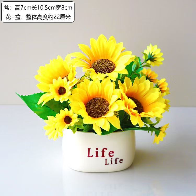 Gros et petits tournesols