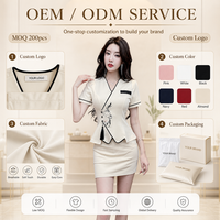 Tenue de spa personnalisée OEM ODM avec logo, uniforme de travail pour femmes, vêtements de salon de beauté, style chinois moderne, ensemble tunique et jupe pour massothérapeute