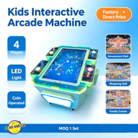 Machine de jeu d'arcade interactive serpent à monnayeur de 42 pouces pour 4 joueurs, idéale pour les centres de jeux pour enfants