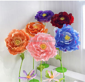 L16 Fausses Grandes Fleurs Luxueuses Faux Arrangement Floral Énorme Grande Fleur Géante Artificielle pour Décoration de Fond de Fête de Mariage - Product Image 4
