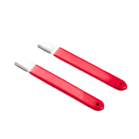 Kwang Hsieh Red Outdoor Gardening Multi-Grit Tungsten Carbide Manual Pocket Antislip PVC Handle Customized Logo Sharpener