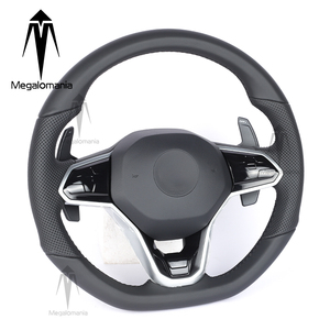 Volante de Cuero Compatible con Volkswagen Golf 8 <span class=keywords><strong>GTI</strong></span> Arteon Jetta <span class=keywords><strong>MK8</strong></span> Tiguan L Passat Tiguan <span class=keywords><strong>GTI</strong></span> R GTE GTS - Product Image 2