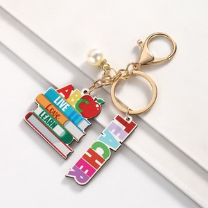 Nouveau porte-clés pendentif en acier inoxydable style scolaire pour la remise des diplômes, design personnalisé, étanche, cadeau de la Fête des Enseignants, décoration - Product Image 2