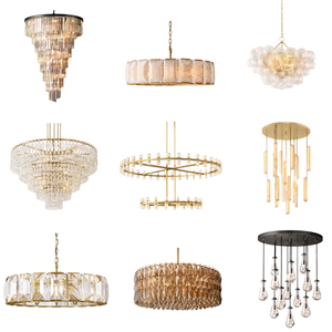 RHOEM <strong>Glass</strong> Marble Crystal Chandelier <strong>Ceiling</strong> <strong>Light</strong> <strong>for</strong> Living Room Staircase Chandelier Luxury Crystal Round Chandelier Custom - Product Image 1