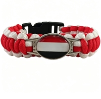 Bracelet en paracorde personnalisé avec le drapeau national des États-Unis, bracelet de survie tissé à la main pour la célébration de la fête de l'Indépendance et comme cadeau