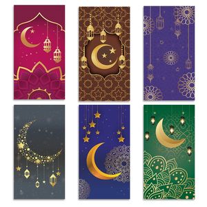 Ensemble de 6 enveloppes Eid Mubarak, sacs cadeaux pour argent et cadeaux, décorations de Ramadan, paquets rouges musulmans, ornements de fête islamique, Eid - Product Image 6