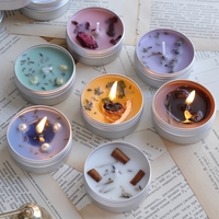 Velas Aromáticas en Frascos Pequeños Plateados, Velas Perfumadas en Latas Metálicas, Decoración para el Hogar, Adorno Hecho a Mano, Regalo, Vela de Cera de Soja para Aromaterapia