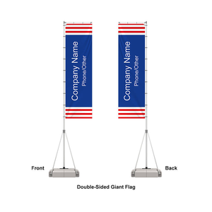 Drapeau plumeau rectangulaire en polyester avec impression numérique personnalisable pour activités marketing extérieures durables - Product Image 5