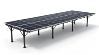 Système de carport solaire économique en acier profilé HBGenix, durée de vie de 20 à 25 ans, surface anodisée, résistance au vent de 60 m/s