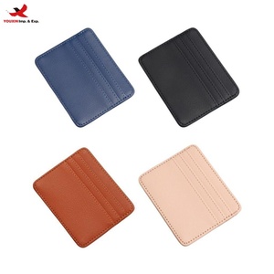 Factory Custom Slim Multi Slot PU Leather Card HolderMini <b>Wallet</b> <b>Men</b> <b>Rfid</b> Leather Credit Card Holder RTS Bulk Mixed Order - Product Image 1