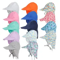 UPF50 + Topi Matahari Anak Balita, Topi Pantai Cepat Kering Tepi Lebar untuk Bayi Laki-laki Perempuan Liburan Luar Ruangan Musim Panas