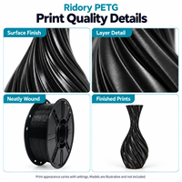 Filamen Printer 3D PETG 1.75mm 1kg untuk Printer 3D Bambu Lab dan Creality untuk Bagian Fungsional dan Prototipe