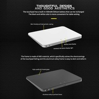 JOMAA Pavé tactile sans fil tri-mode pour Windows/Mac, souris pavé tactile portable BT sans fil/filaire avec trackpad multi-gestes