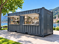 ETODEVICE Cuisine modulaire extérieure en conteneur maritime, bâtiment de restauration personnalisé, restaurant préfabriqué en conteneur maritime