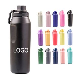 Bouteille d'eau isotherme à double paroi en acier inoxydable de 800 ml, thermos pour boissons chaudes et froides, idéale pour les activités de plein air - Product Image 4