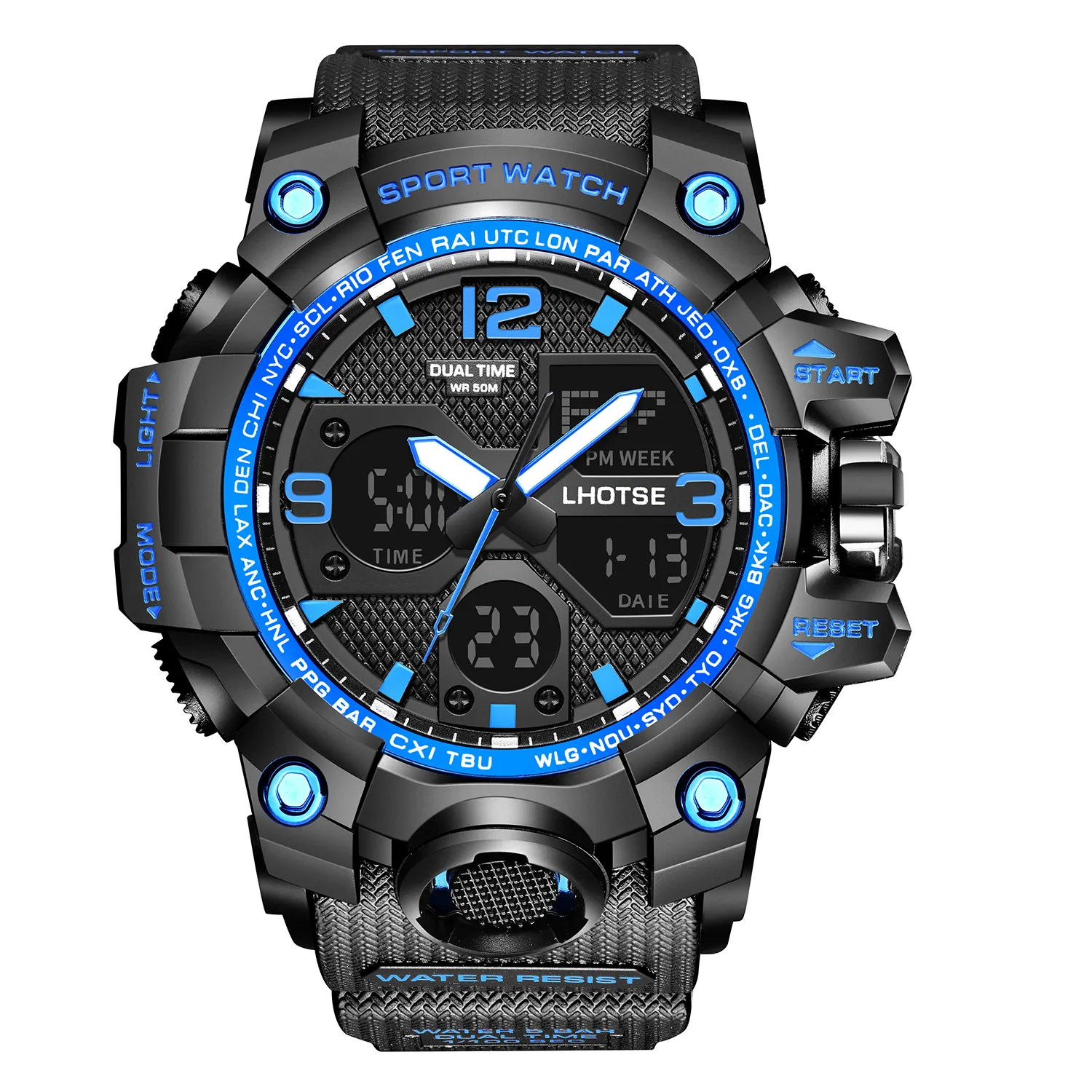 LHOTSE 3003 베스트 셀러 제품 아날로그 디지털 야외 스포츠 시계 스타일 relojes defortivos hombre 시계 mens
