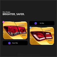 Pour Chevrolet Cruze 09-14, ensemble de feux arrière 12V 30W, clignotants LED modifiés à effet écailles de dragon
