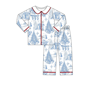 Vente en gros de pyjamas de Noël assortis pour la famille bébé imprimé pour enfants ensemble de vêtements de nuit en coton personnalisé pour enfants - Product Image 5