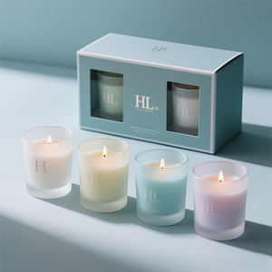 เชิงเทียนแก้วเปล่าหรูหรา โคมไฟเชิงเทียน ขวดแก้วใสสำหรับใส่เทียน พร้อมฝาปิดโลหะ - Product Image 4