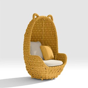 Encantadora Silla <span class=keywords><strong>de</strong></span> salón colorida Frog Prince, cuerda <span class=keywords><strong>de</strong></span> aluminio con respaldo alto, cómoda silla <span class=keywords><strong>de</strong></span> jardín impermeable para uso en Hotel o Villa - Product Image 4