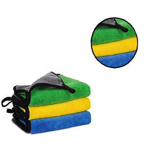 Serviette de nettoyage de voiture en microfibre de haute qualité multicolore à séchage rapide en coton prix de gros d'usine disponible à la vente - Product Image 1