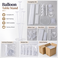 Support de ballons imprimé pour mariage, support de table transparent pour ballons, kit de support pour bouquet de ballons pour décoration de fête d'anniversaire