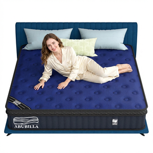 Matelas hybride à ressorts ensachés en mousse, taille grand lit, pour un sommeil confortable, avec tissu respirant et design à flux d'air. - Product Image 1