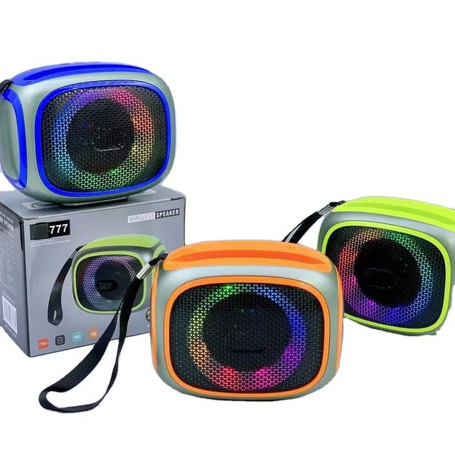 SY-777 Colorful RGB LED Wireless for V5.3 Portable Speaker with TF/USB Stereo Super Bass Woofer for Party Use
