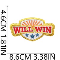 Patch en chenille de football américain, badge brodé pour le jour du match, applique à paillettes thermocollante pour veste universitaire, décoration d'uniforme d'équipe