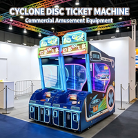 Machine de jeu d'arcade commerciale à monnayeur, jeu de lancer de disques tourbillonnants, équipement de récompense pour enfants et familles, pour aires de jeux et parcs d'attractions