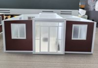 Casa Plegable de Doble Ala Prefabricada de Buena Calidad, Expandible, con Panel Sándwich de Acero, Tamaño Personalizable de 20 pies
