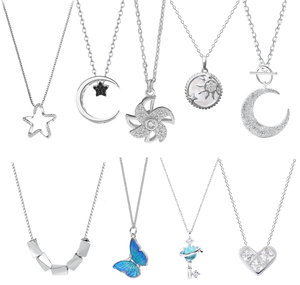 Модные изящные ювелирные изделия 925 стерлингового серебра инкрустированные бриллиантами Девушки Смешные вращающиеся ветряные мельницы цветок сердце кулон ожерелье ювелирные изделия - Product Image 1