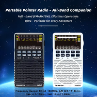 Radio portable FM/AM/SW 3 bandes avec affichage numérique LED et haut-parleur, prise jack 3,5 mm pour le camping en plein air et les voyages